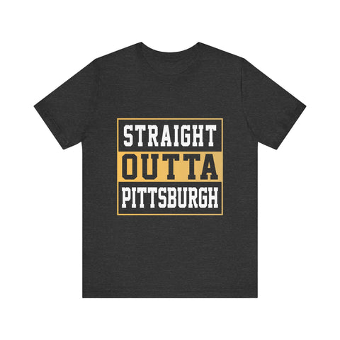 Straight Outta Pittsburgh T-Shirt  - Unisex bella+canvas 3001 Jersey Short Sleeve Tee