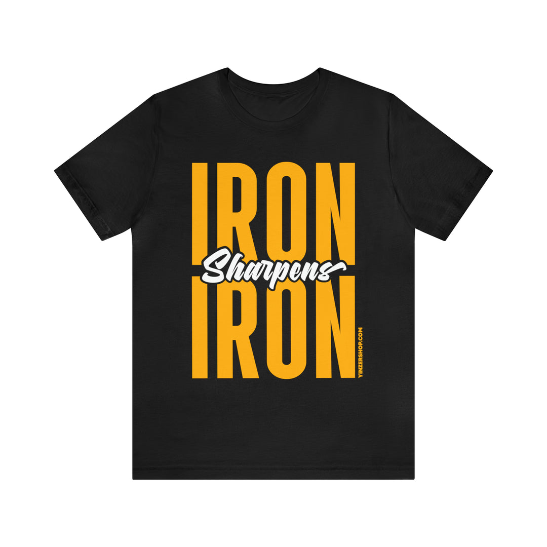 Iron Sharpens Iron - Tomlin Quote - Short Sleeve Tee T-Shirt Printify Black S 