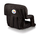 Pittsburgh Steelers - Ventura Portable Reclining Stadium Seat  Picnic Time Family of Brands Black  