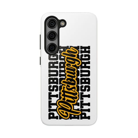 Pittsburgh Typography - iPhone Phone Case Mate Tough