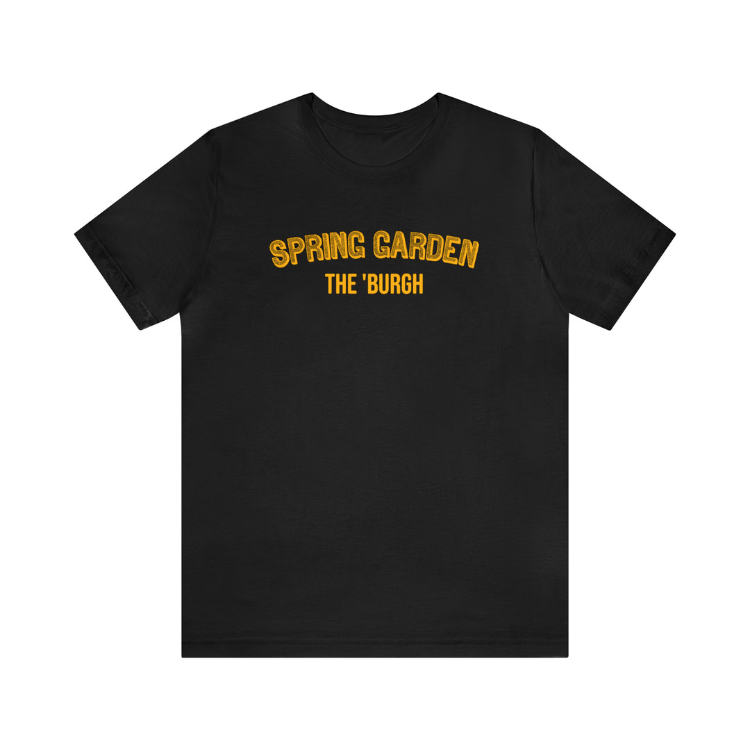 Spring Garden - The Burgh Neighborhood Series - Unisex Jersey Short Sleeve Tee T-Shirt Printify Black S 