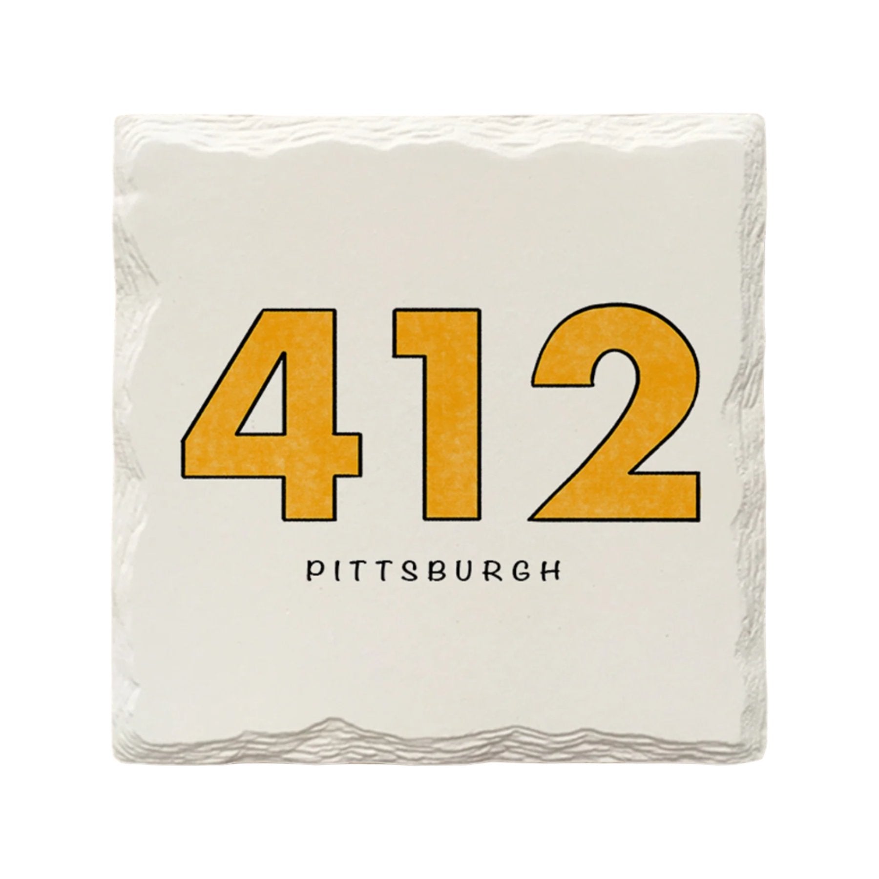 Pittsburgh 412 Area Code Ceramic Drink Coaster – YinzerShop