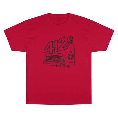 412 Icon - Champion T425 T-Shirt T-Shirt - YinzerShop