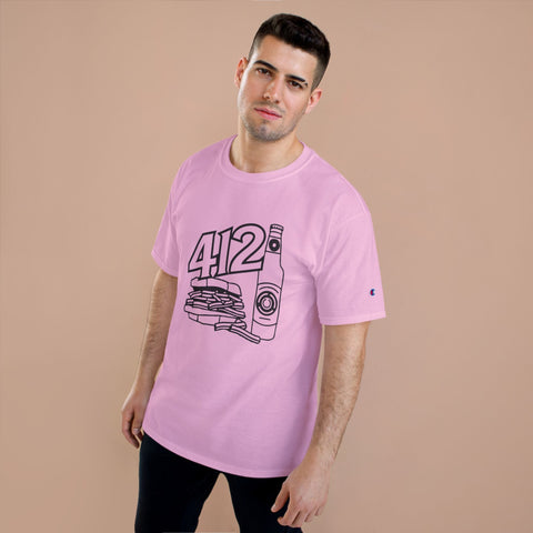 412 Icon - Champion T425 T-Shirt T-Shirt - YinzerShop