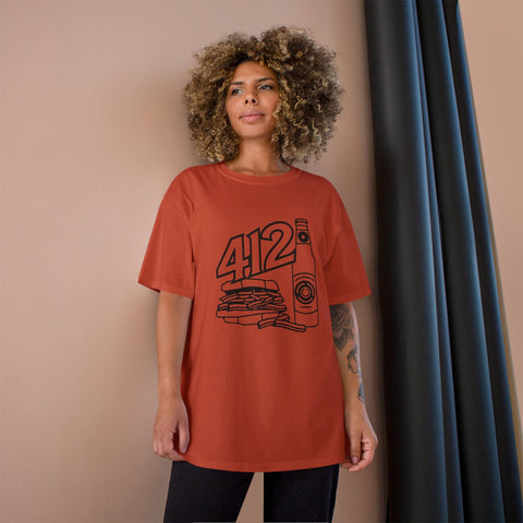 412 Icon - Champion T425 T-Shirt T-Shirt - YinzerShop