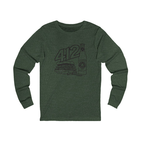 412 Icon Long Sleeve Tee Long Sleeve Shirt - YinzerShop