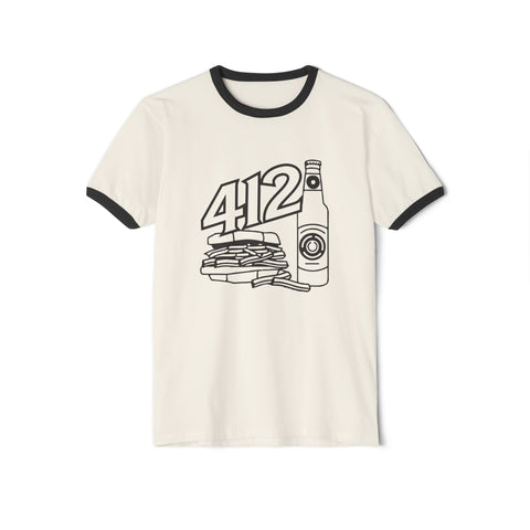 412 Icon Unisex Cotton Ringer T-Shirt T-Shirt - YinzerShop
