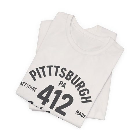 412 Keystone Made - Unisex Jersey Short Sleeve Tee T-Shirt - YinzerShop