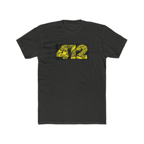 412 Map Cotton Tee - Classic Fit Lightweight Crew Neck Graphic T-Shirt T-Shirt - YinzerShop