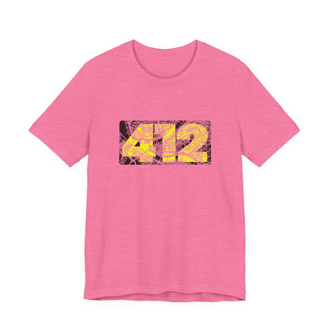 412 Map Graphic - Bella Canvas 3001 Crew Neck T-Shirt T-Shirt - YinzerShop