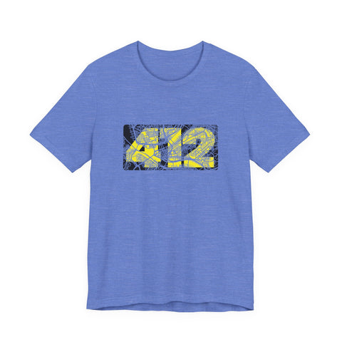 412 Map Graphic - Bella Canvas 3001 Crew Neck T-Shirt T-Shirt - YinzerShop