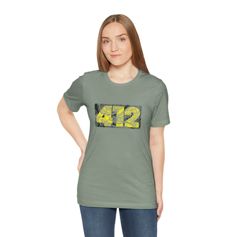 412 Map Graphic - Bella Canvas 3001 Crew Neck T-Shirt T-Shirt - YinzerShop
