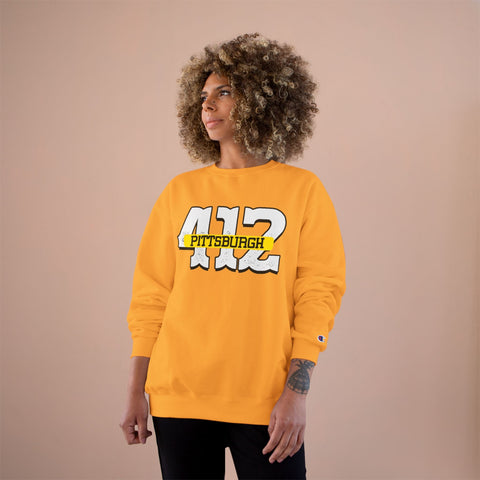 412 Pittsburgh - Champion Sweatshirt Sweatshirt - YinzerShop