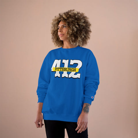 412 Pittsburgh - Champion Sweatshirt Sweatshirt - YinzerShop