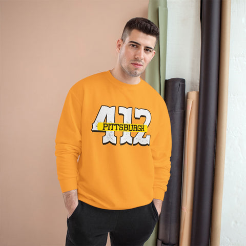 412 Pittsburgh - Champion Sweatshirt Sweatshirt - YinzerShop