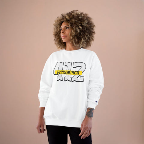 412 Pittsburgh - Champion Sweatshirt Sweatshirt - YinzerShop