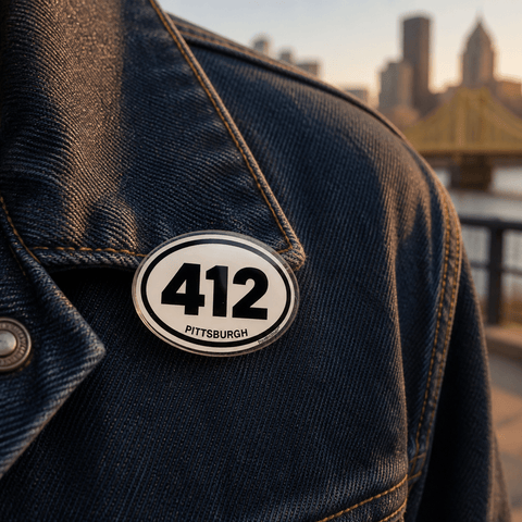 412 Pittsburgh Pride Pin – Acrylic Area Code Lapel Pin Pins - YinzerShop