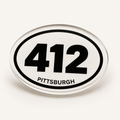 412 Pittsburgh Pride Pin – Acrylic Area Code Lapel Pin Pins - YinzerShop