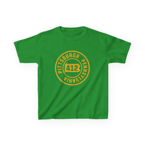 412 Pittsburgh Stamp - Kids Graphic T-Shirt Kids Apparel - YinzerShop