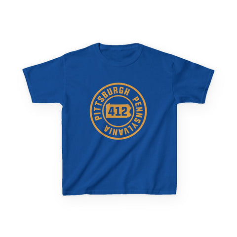 412 Pittsburgh Stamp - Kids Graphic T-Shirt Kids Apparel - YinzerShop
