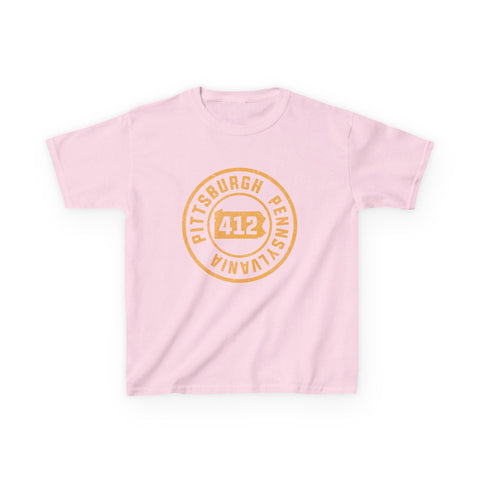 412 Pittsburgh Stamp - Kids Graphic T-Shirt Kids Apparel - YinzerShop