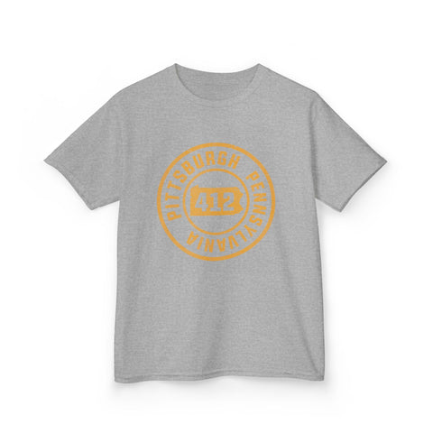412 Pittsburgh Stamp - Kids Graphic T-Shirt Kids Apparel - YinzerShop