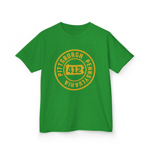 412 Pittsburgh Stamp - Kids Graphic T-Shirt Kids Apparel - YinzerShop