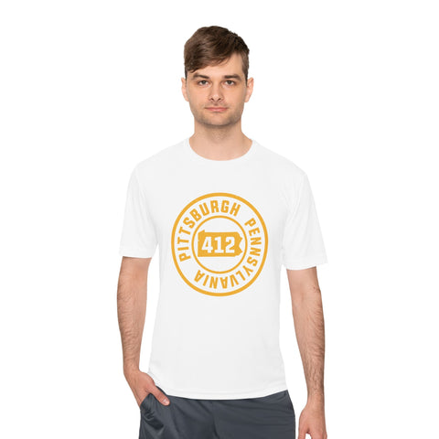 412 Pittsburgh Stamp - Sport-Tek Unisex Moisture Wicking Tee T-Shirt - YinzerShop