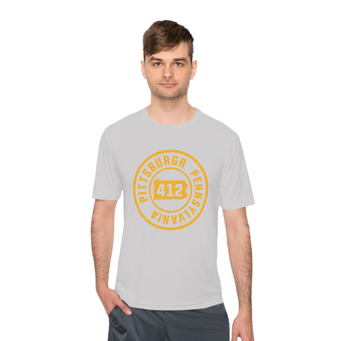 412 Pittsburgh Stamp - Sport-Tek Unisex Moisture Wicking Tee T-Shirt - YinzerShop