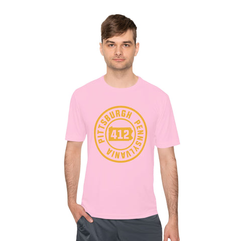 412 Pittsburgh Stamp - Sport-Tek Unisex Moisture Wicking Tee T-Shirt - YinzerShop