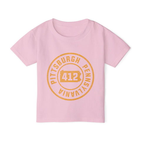 412 Pittsburgh Stamp - Toddler T-Shirt Kids Apparel - YinzerShop