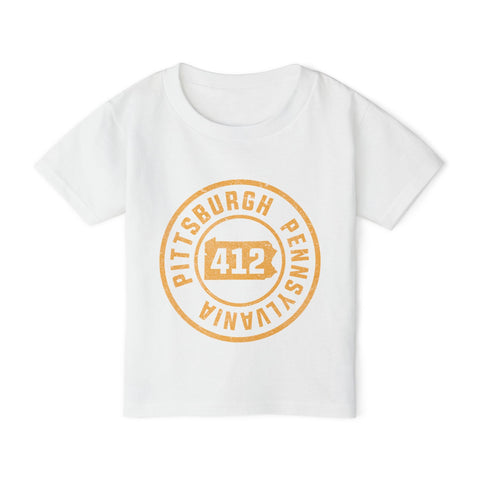 412 Pittsburgh Stamp - Toddler T-Shirt Kids Apparel - YinzerShop