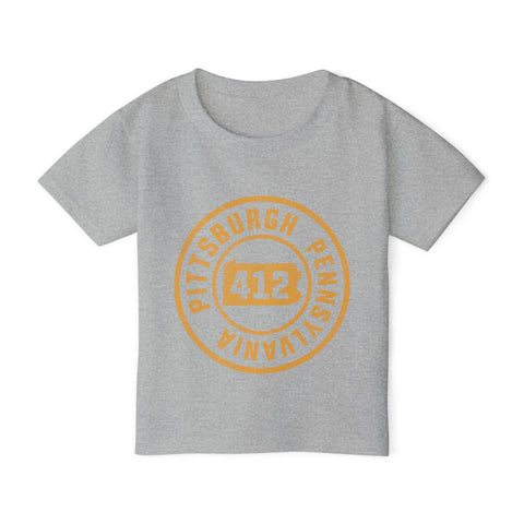412 Pittsburgh Stamp - Toddler T-Shirt Kids Apparel - YinzerShop