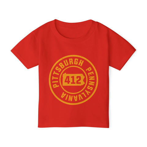 412 Pittsburgh Stamp - Toddler T-Shirt Kids Apparel - YinzerShop