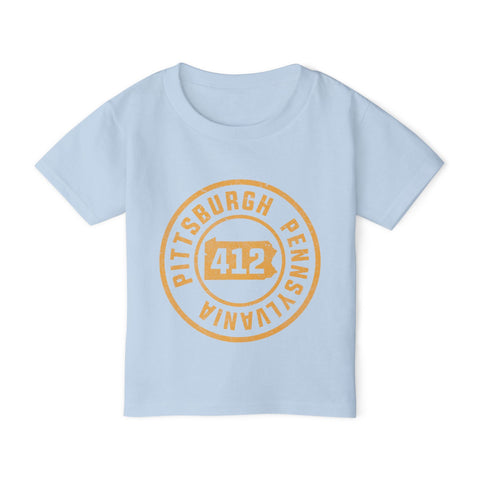 412 Pittsburgh Stamp - Toddler T-Shirt Kids Apparel - YinzerShop