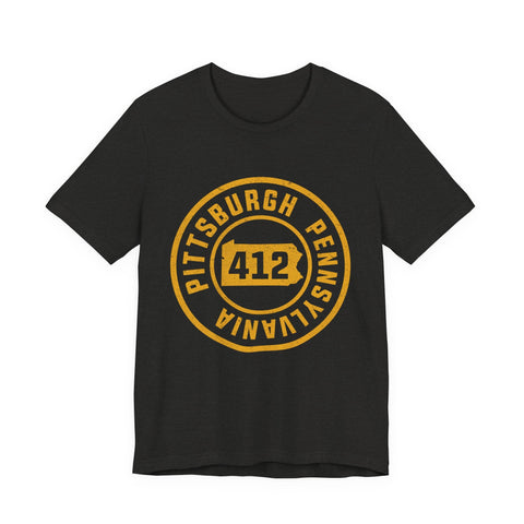 412 Pittsburgh Stamp - Unisex Jersey Short Sleeve Tee T-Shirt - YinzerShop