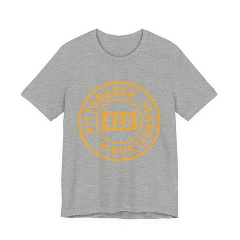 412 Pittsburgh Stamp - Unisex Jersey Short Sleeve Tee T-Shirt - YinzerShop