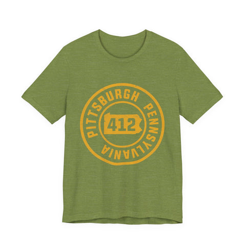 412 Pittsburgh Stamp - Unisex Jersey Short Sleeve Tee T-Shirt - YinzerShop