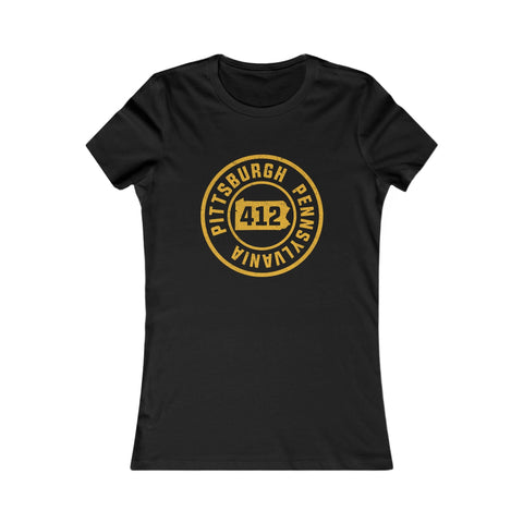 412 Pittsburgh Stamp - Women's Favorite Tee T-Shirt - YinzerShop