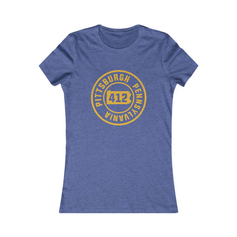 412 Pittsburgh Stamp - Women's Favorite Tee T-Shirt - YinzerShop