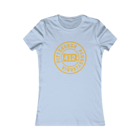 412 Pittsburgh Stamp - Women's Favorite Tee T-Shirt - YinzerShop