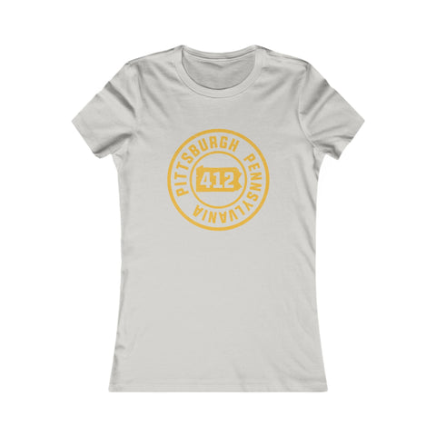 412 Pittsburgh Stamp - Women's Favorite Tee T-Shirt - YinzerShop
