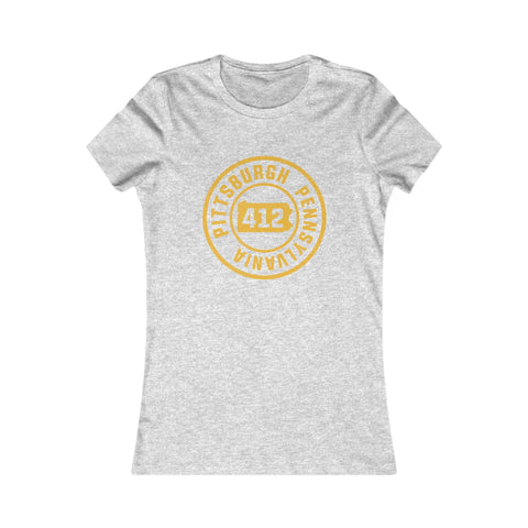 412 Pittsburgh Stamp - Women's Favorite Tee T-Shirt - YinzerShop