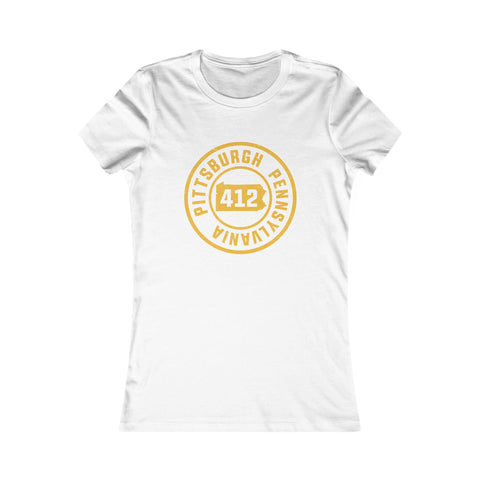 412 Pittsburgh Stamp - Women's Favorite Tee T-Shirt - YinzerShop