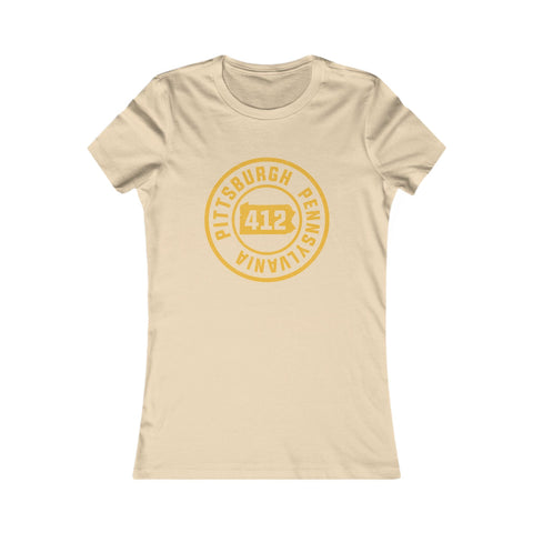 412 Pittsburgh Stamp - Women's Favorite Tee T-Shirt - YinzerShop