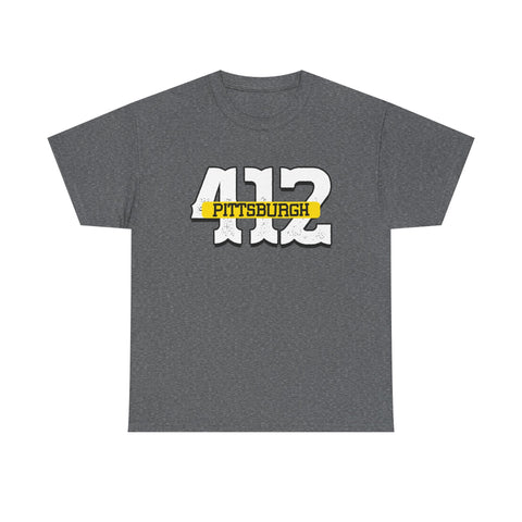 412 Pittsburgh - Unisex Heavy Cotton Tee T-Shirt - YinzerShop