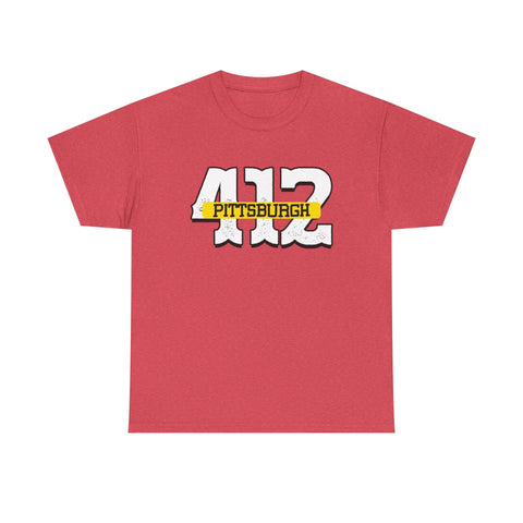 412 Pittsburgh - Unisex Heavy Cotton Tee T-Shirt - YinzerShop