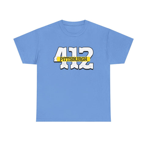 412 Pittsburgh - Unisex Heavy Cotton Tee T-Shirt - YinzerShop