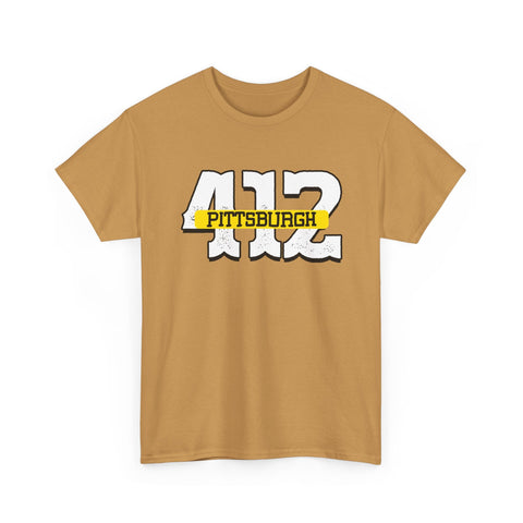 412 Pittsburgh - Unisex Heavy Cotton Tee T-Shirt - YinzerShop
