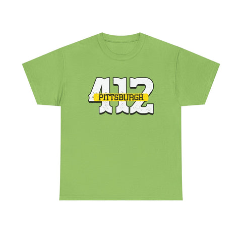 412 Pittsburgh - Unisex Heavy Cotton Tee T-Shirt - YinzerShop